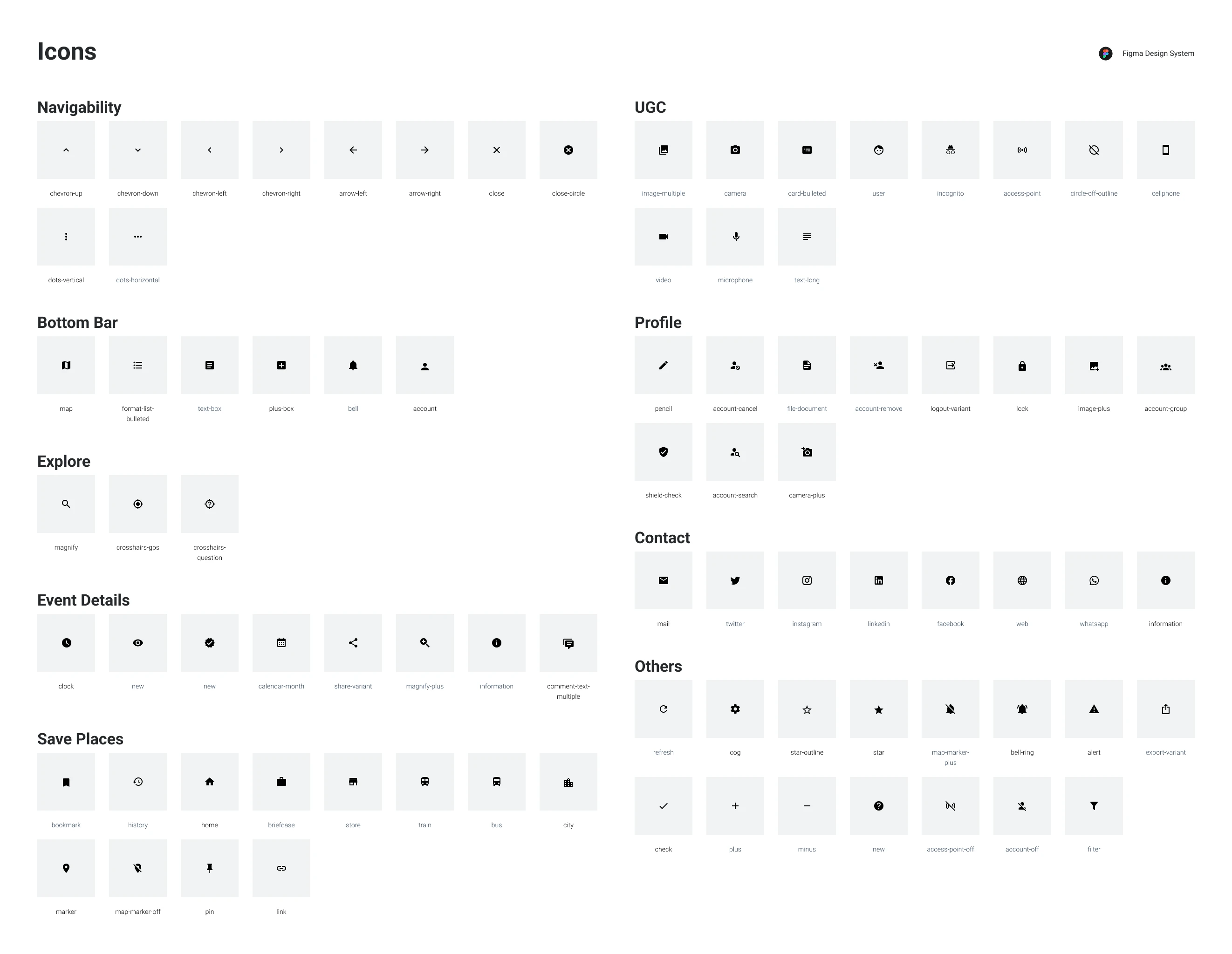 Civi design system — Icons