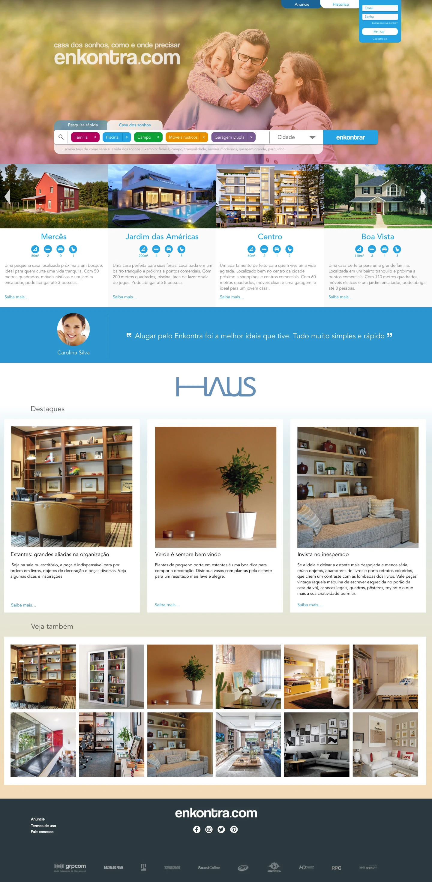 Enkontra.com landing page — After