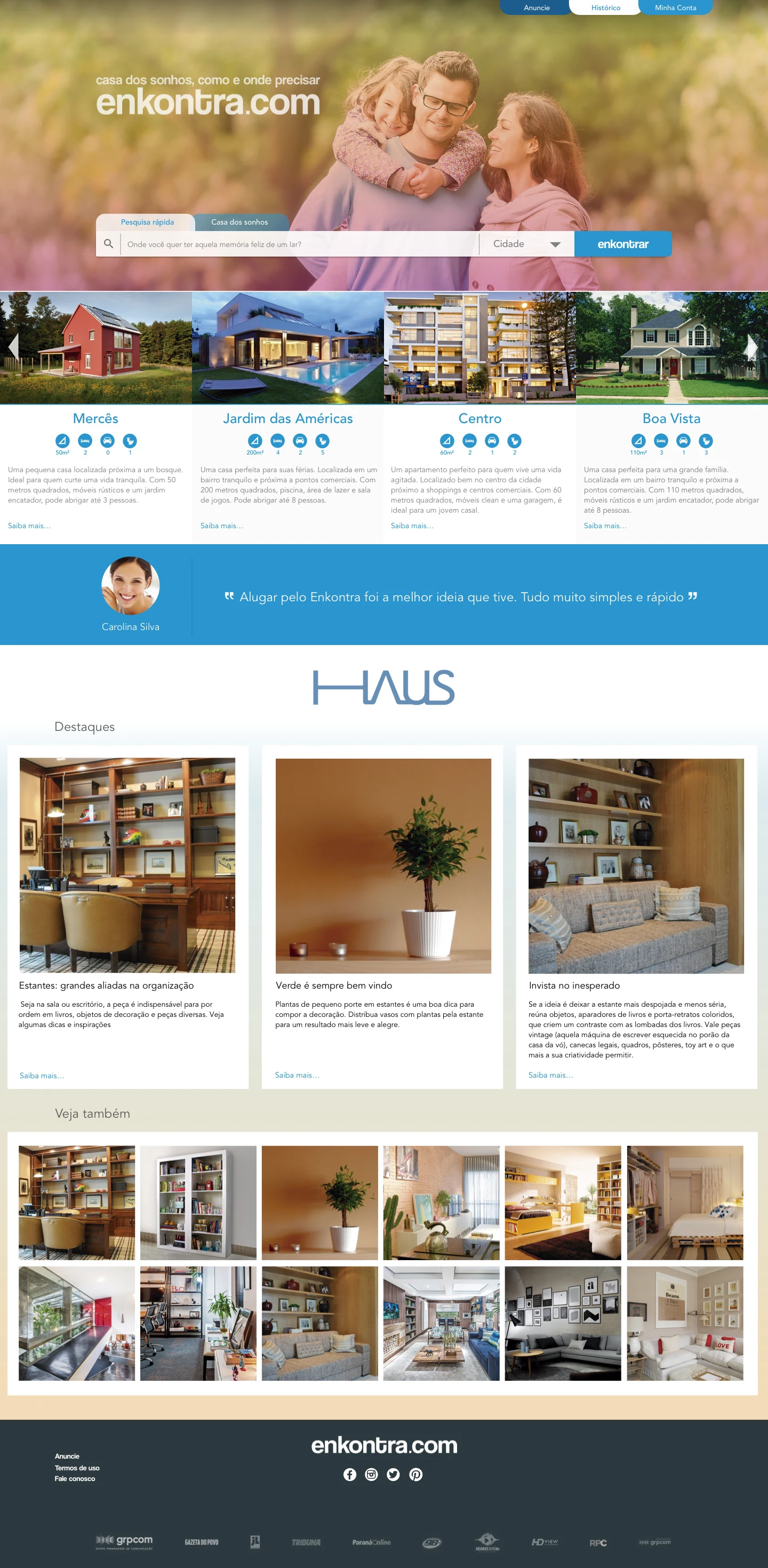 Enkontra.com landing page — After, alternate view