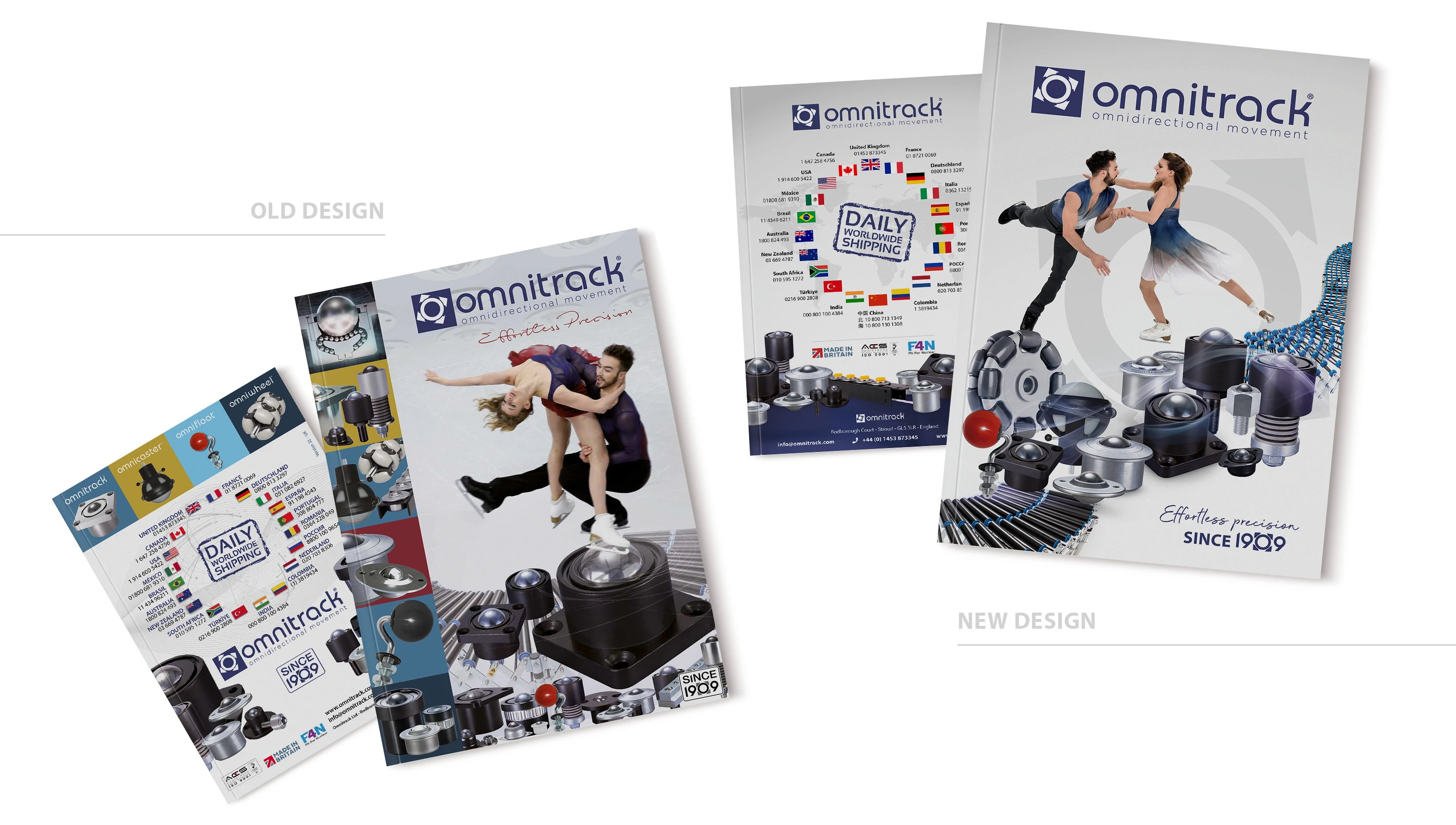 Catalogue cover before and after