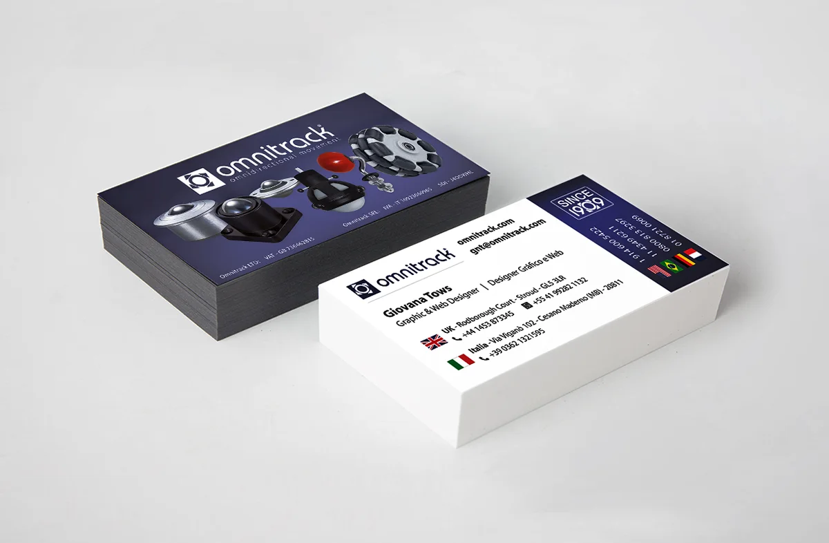 Omnitrack business card design