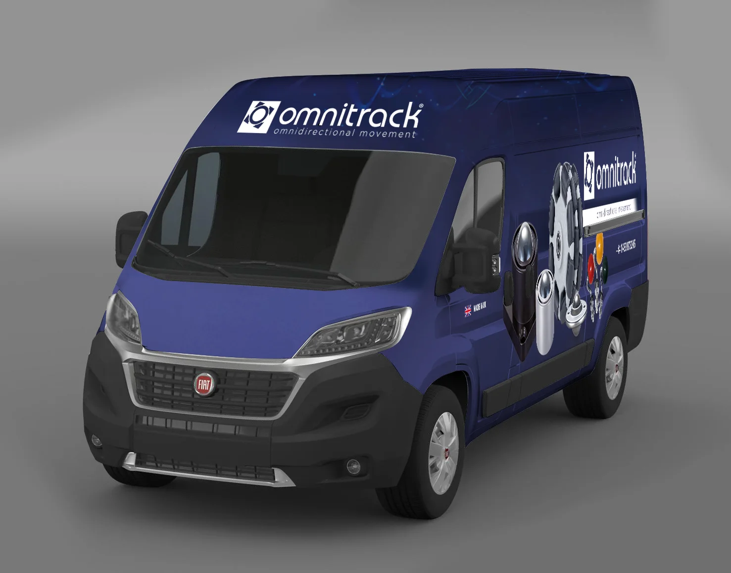 Omnitrack delivery van livery design, alternative concept