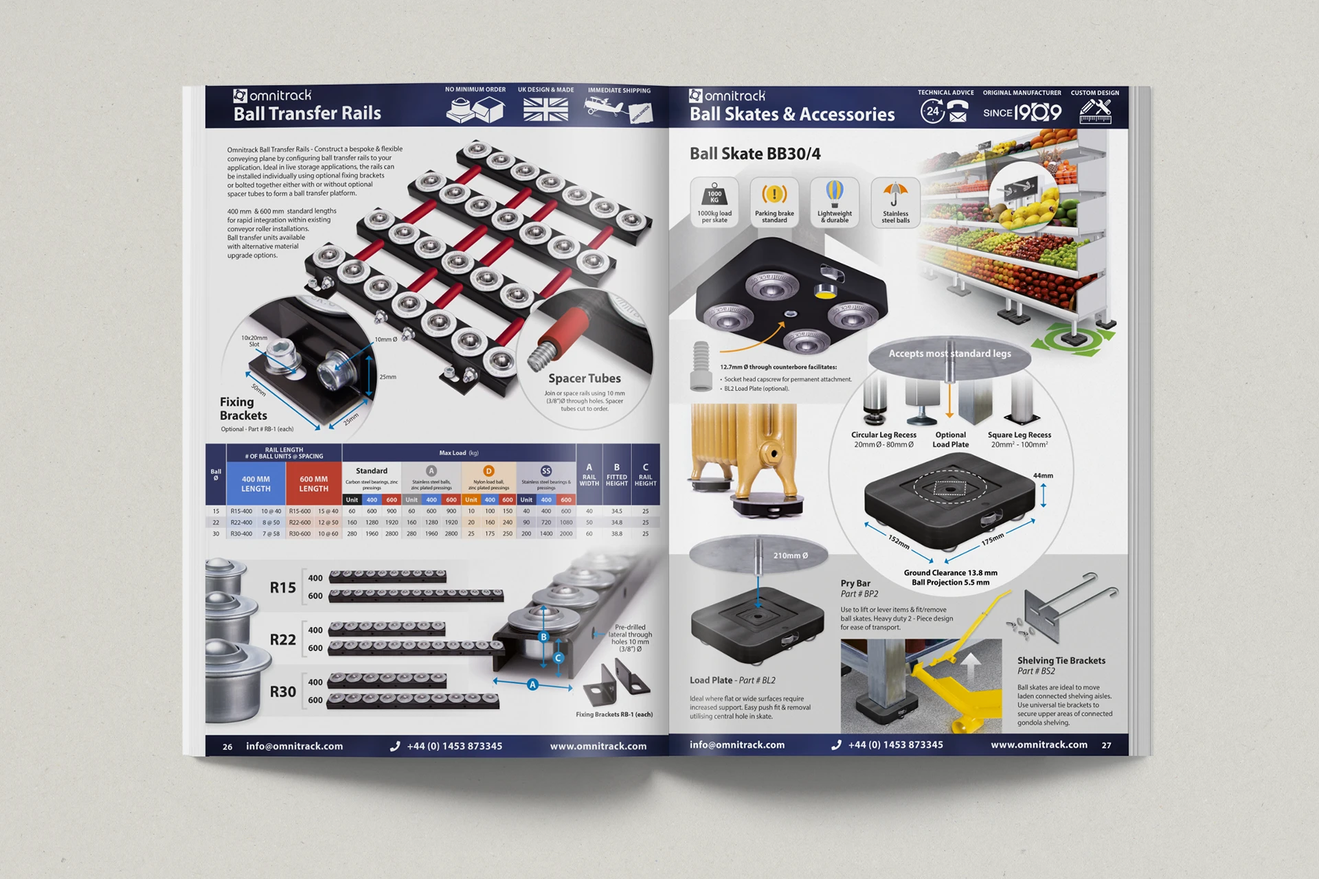 Omnitrack catalogue — Ball Transfer Rails