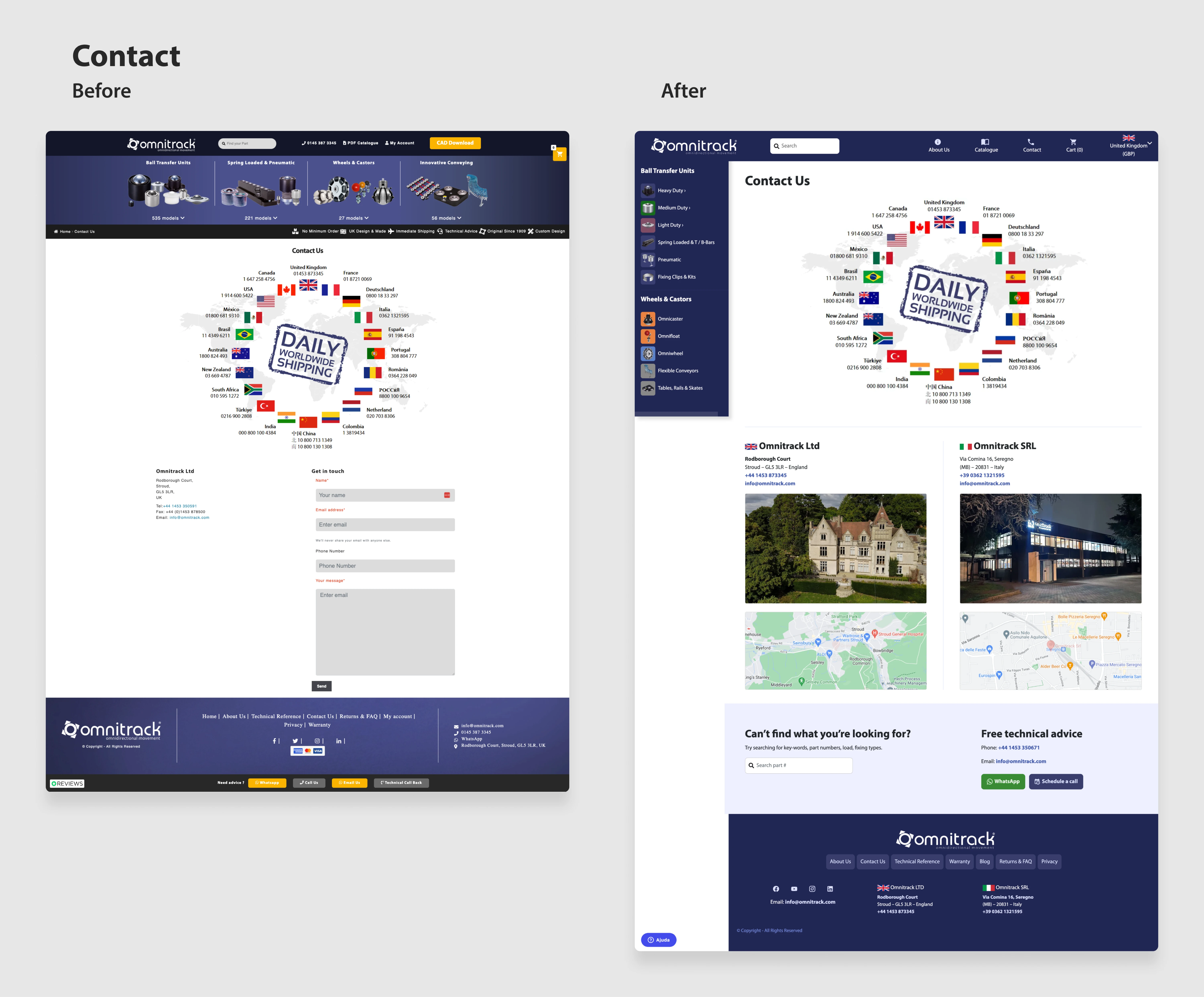 Contact — Before and after comparison