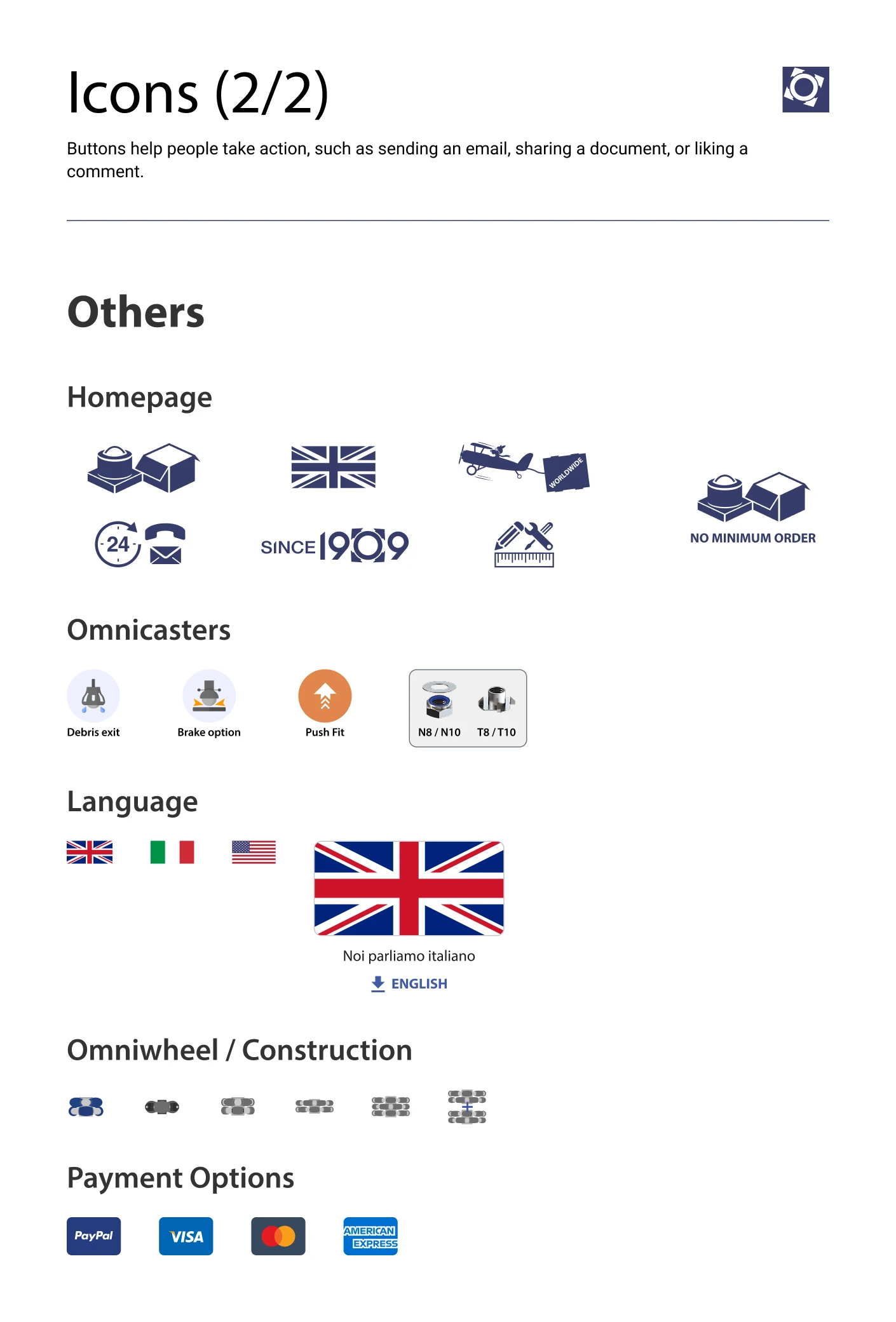 Omnitrack design system — Icons