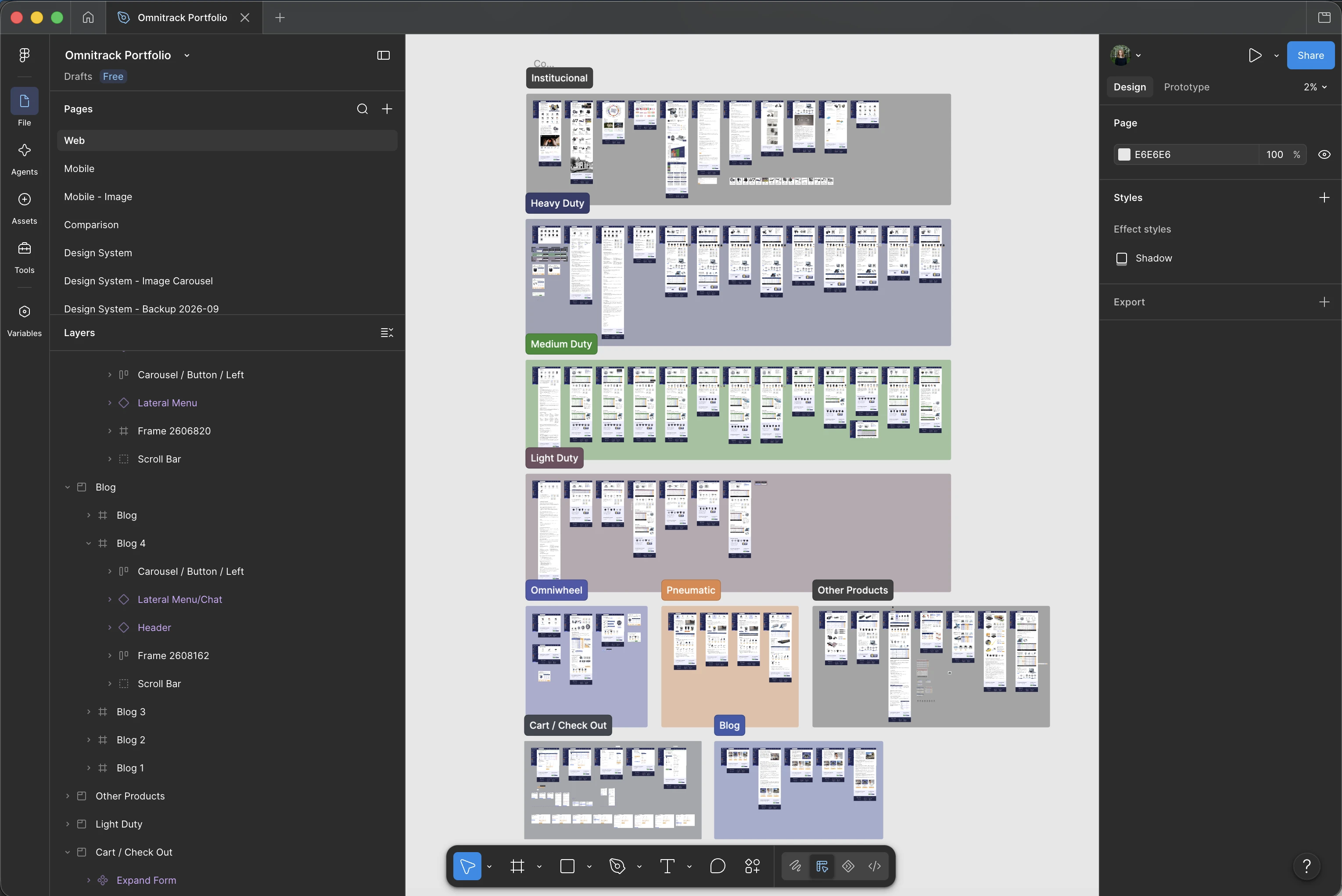 Omnitrack website — Figma workspace