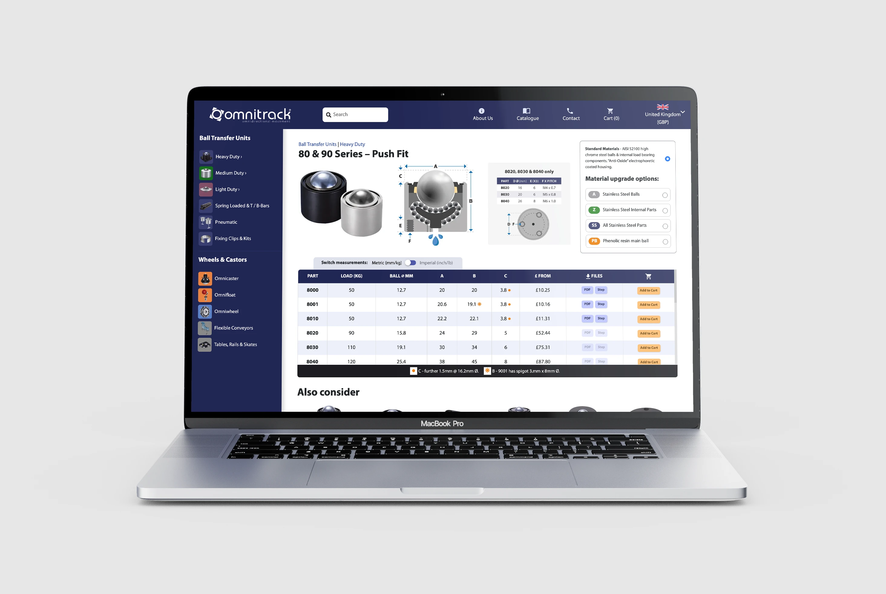 Omnitrack website — Product page
