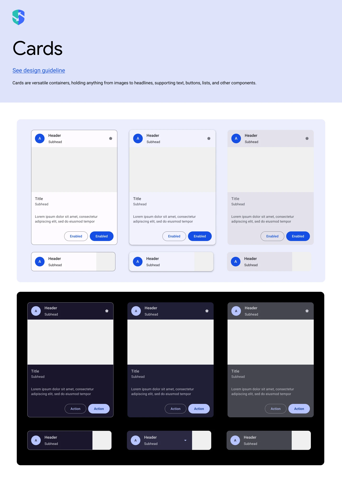 SupplyCyber design system — Cards