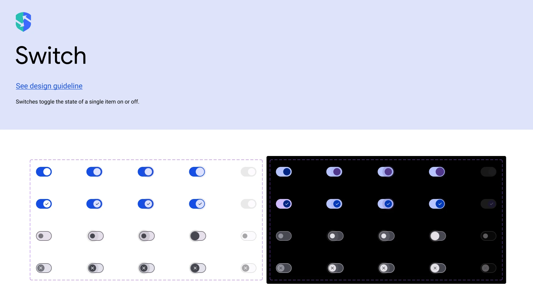 SupplyCyber design system — Switch