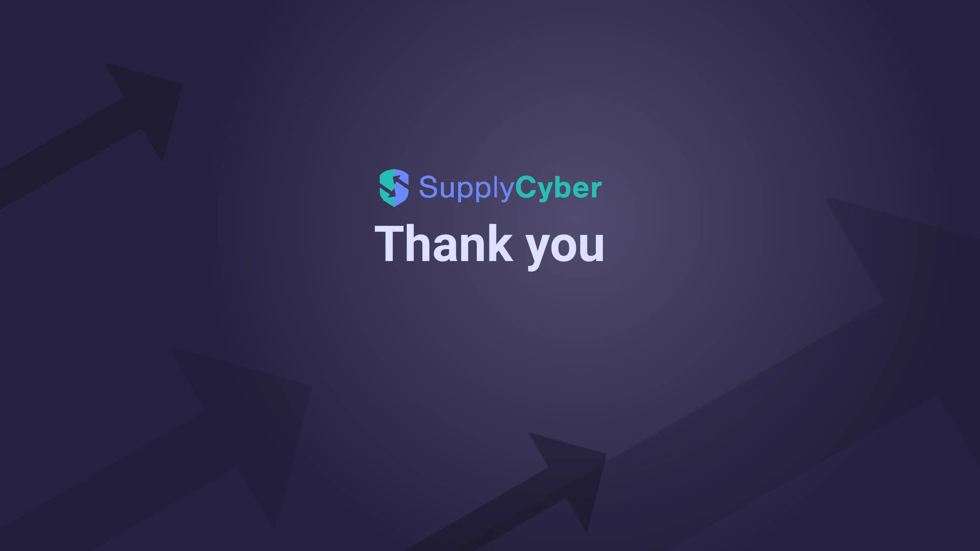SupplyCyber pitch deck — Thank you